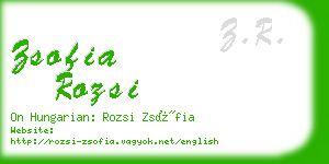 zsofia rozsi business card